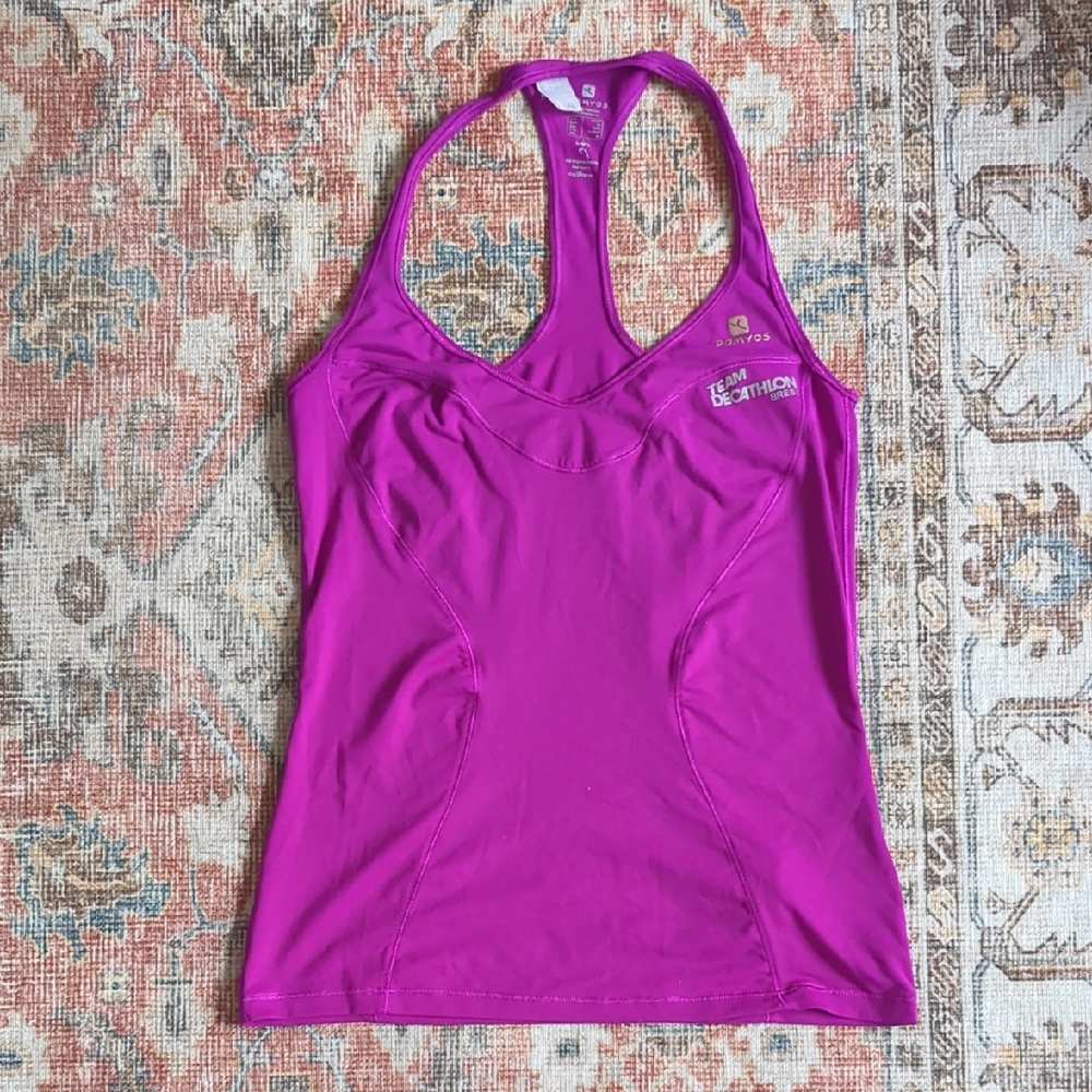 Vibrant Pink Athletic Tank Top